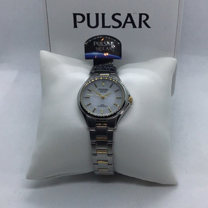 Ladies 2Tone Bracelet Solar Pulsar Watch