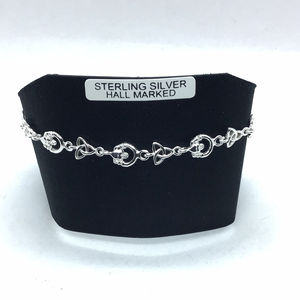Sterling Silver Claddagh and Celtic knot Bracelet