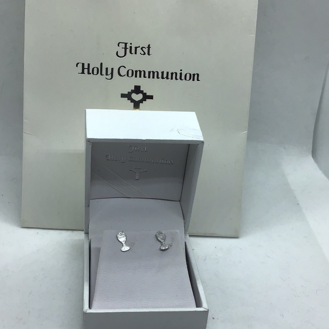 Silver Chalice stud Earrings