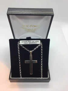 Silver Cross and Chain