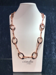 Cristallo di Milano Rose Gold Plated Long Necklace