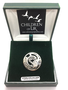 Children of Lir Silver Brooch