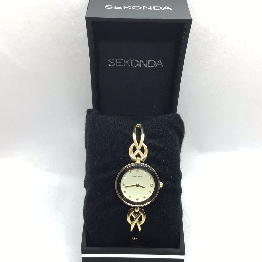 Ladies Gold Plated Bracelet Sekonda Watch