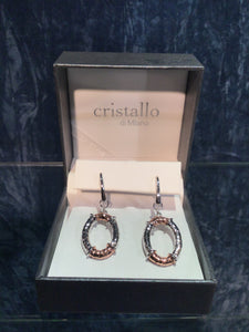 Cristallo di Milano Silver/Rose Gold Plated Earrings