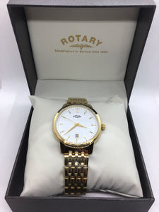 Rotary Gents Gold Plated Bracelet Watch