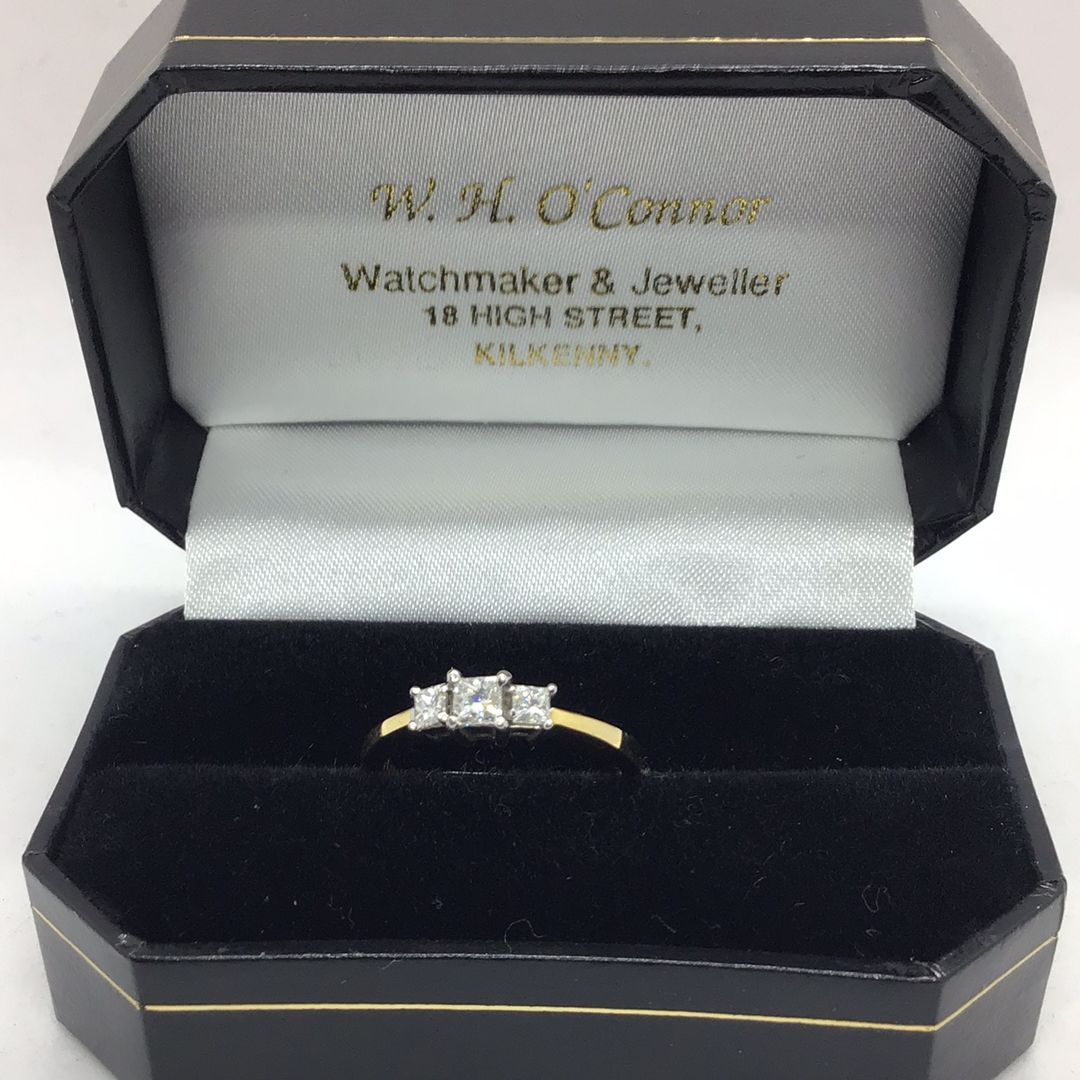 Engagement Ring 3 Princess Diamonds