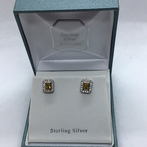 Sterling silver cluster Stud Earrings