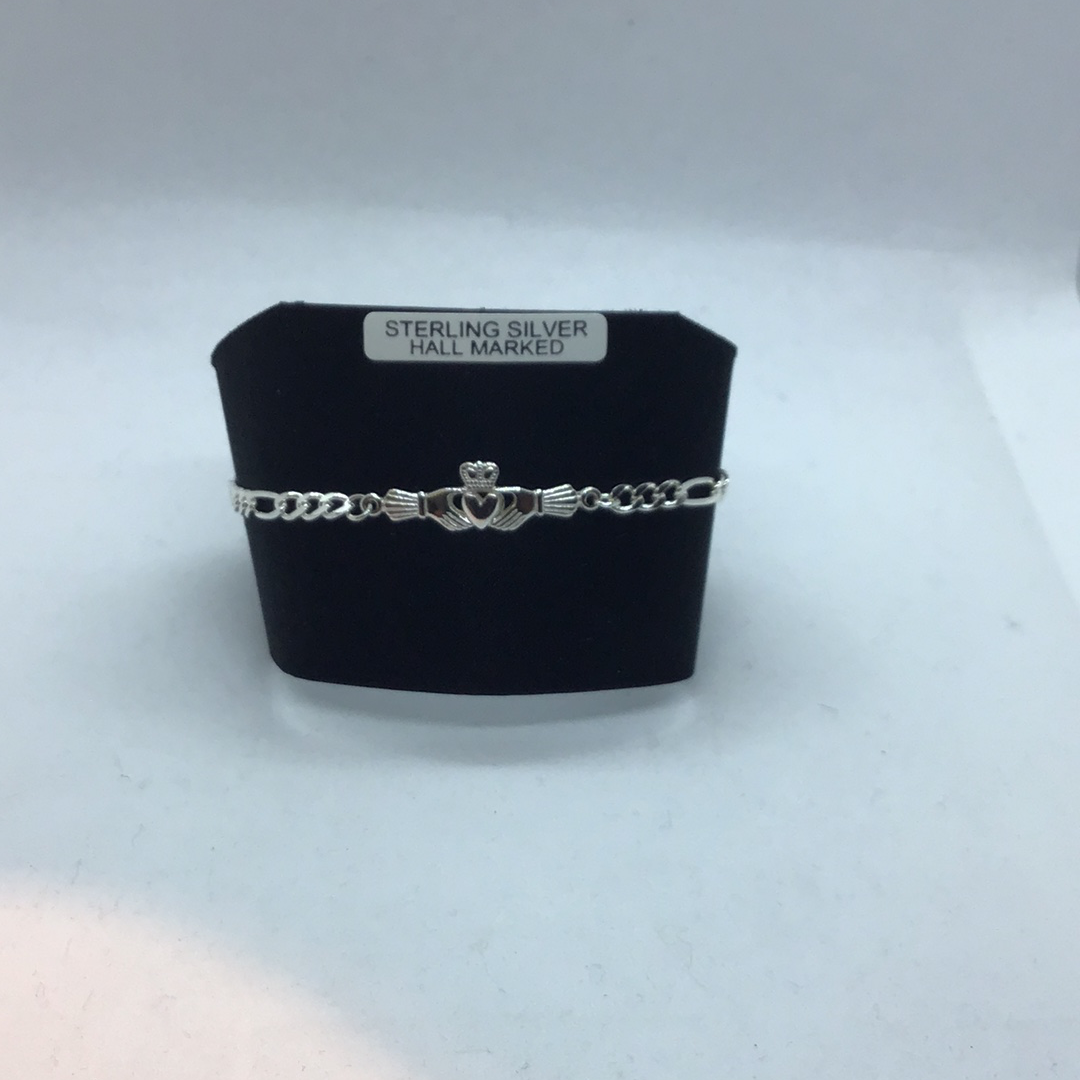 Sterling Silver Claddagh Bracelet