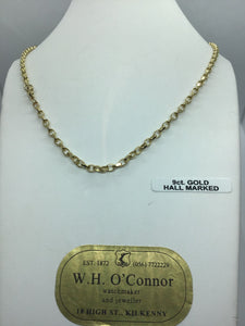 9ct Gold Belcher Chain/Necklace