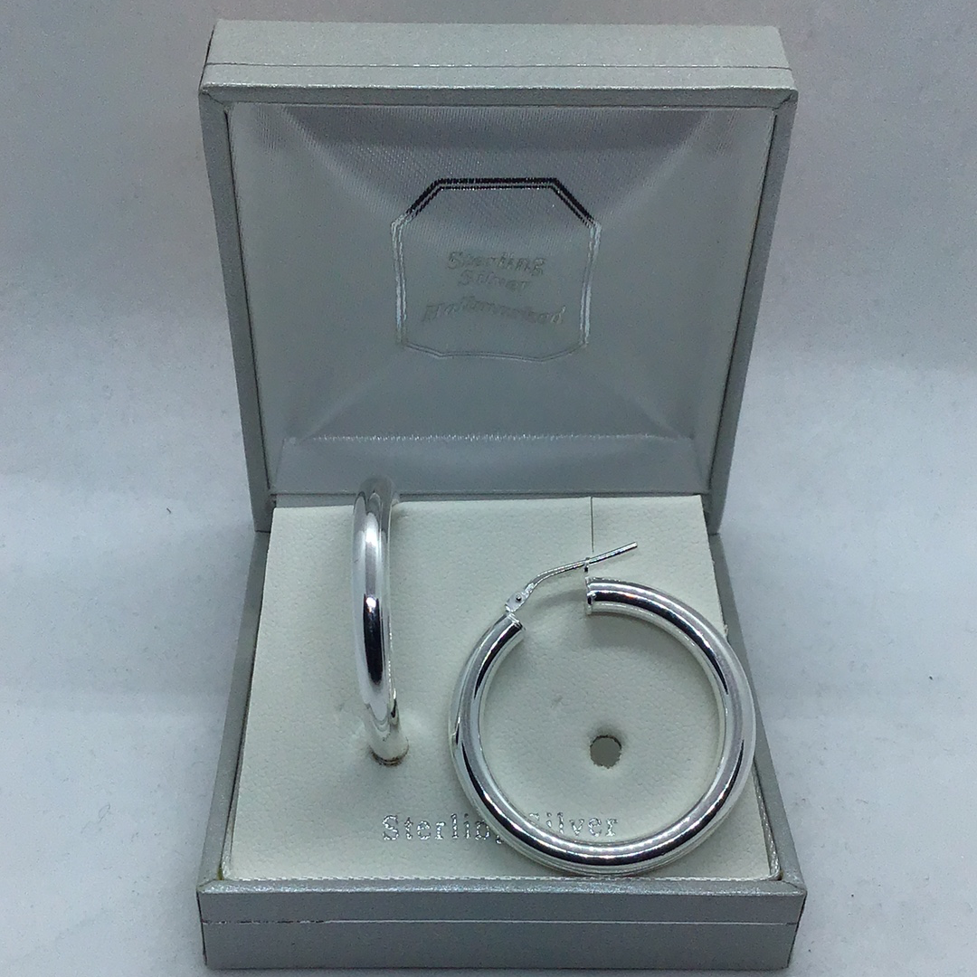 Sterling Silver extra large Creole Hoop Earrings