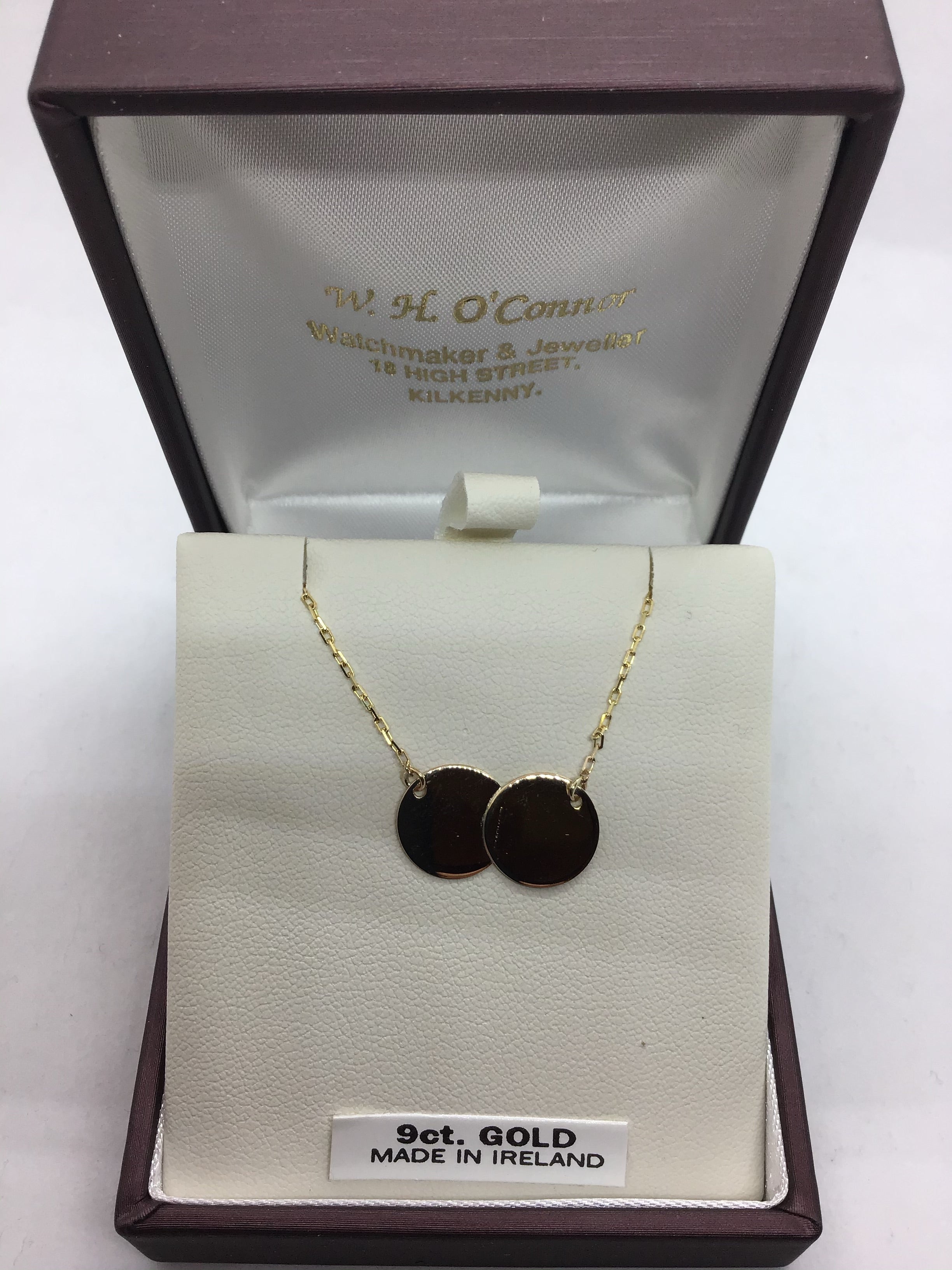 9ct Gold Double Disc Pendant