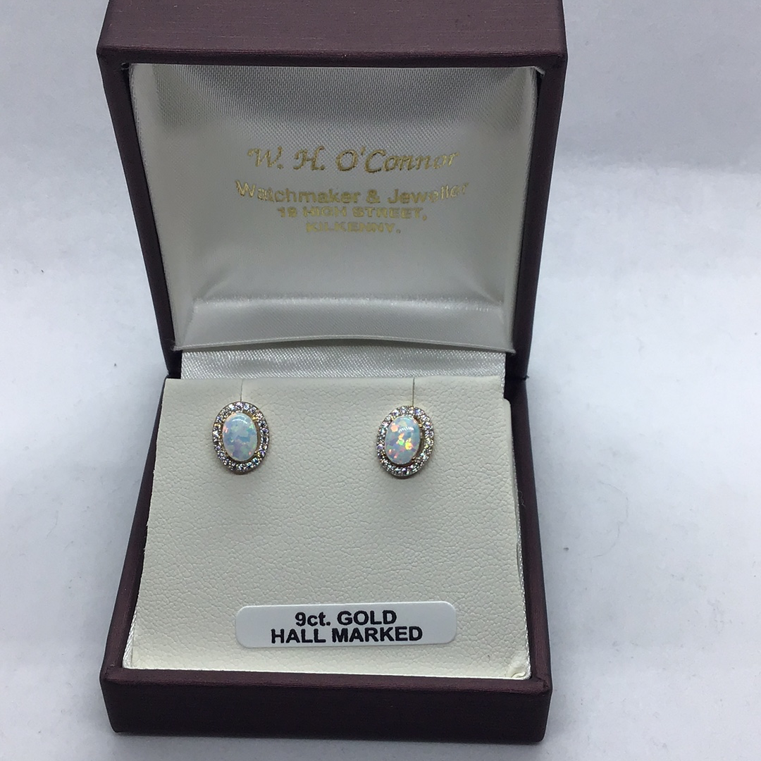 9ct Gold Cluster Earrings