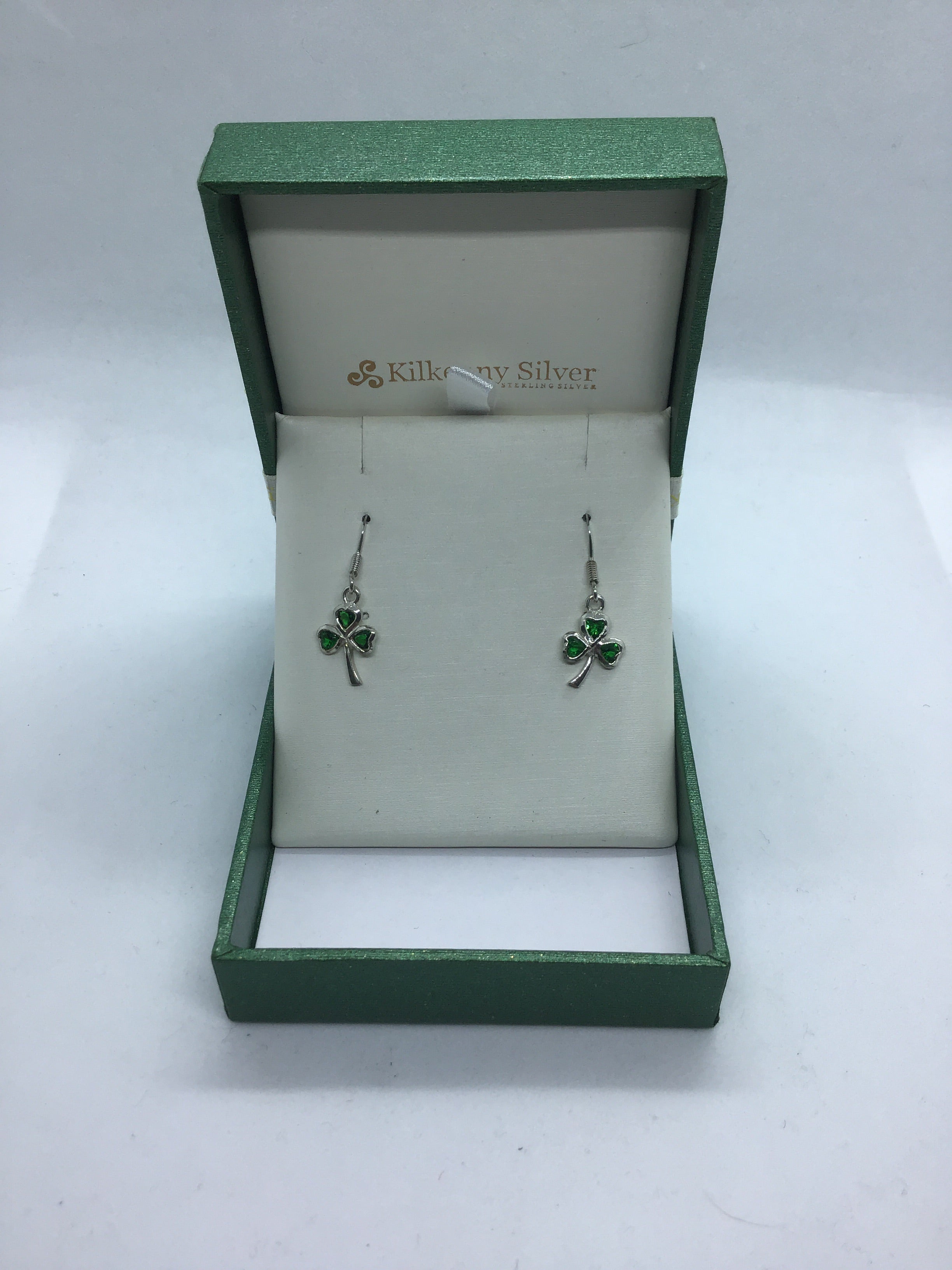 Sterling Silver Shamrock Earrings