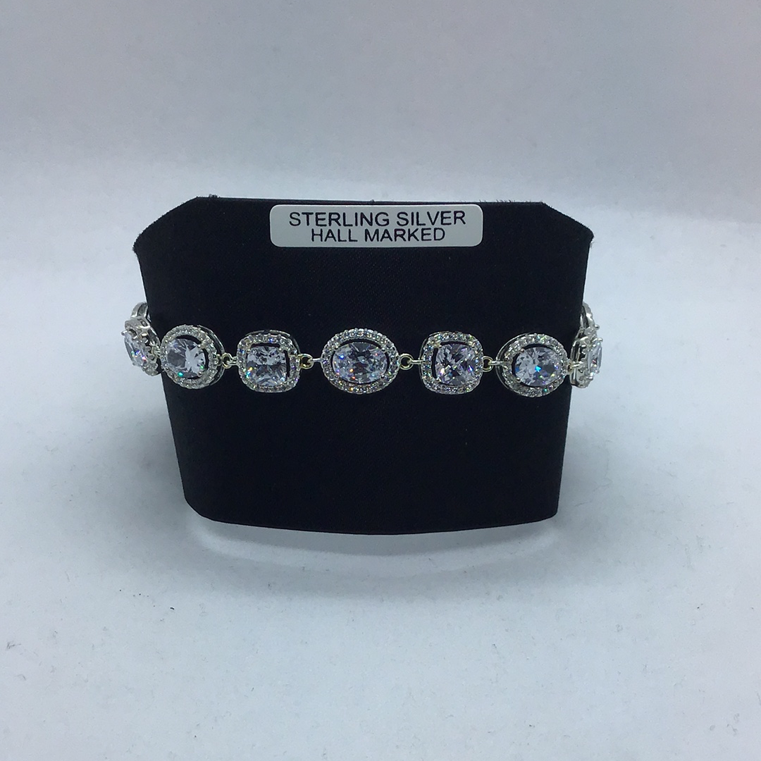 Sterling Silver CZ Bracelet