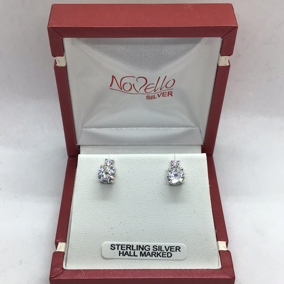 Sterling Silver CZ Earrings