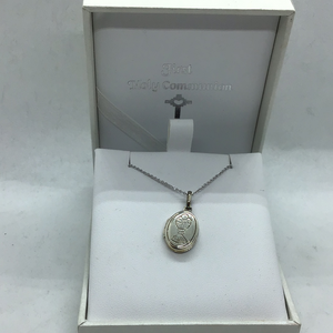 Silver Locket Pendant with Chalice