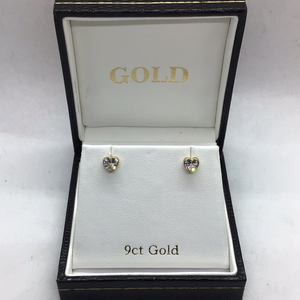 Gold 9ct Heart Earrings
