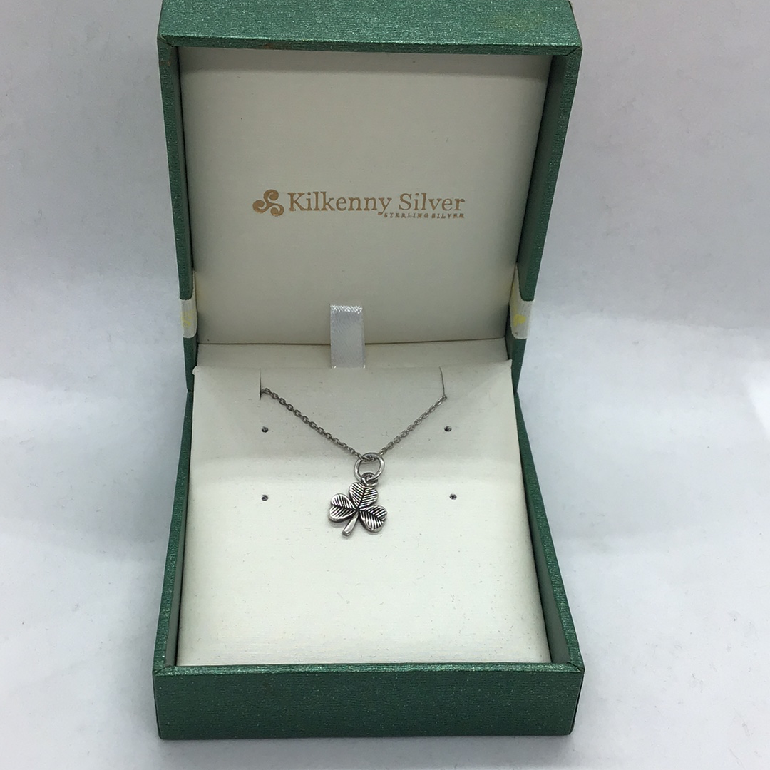Sterling Silver Kilkenny Silver Shamrock Pendant