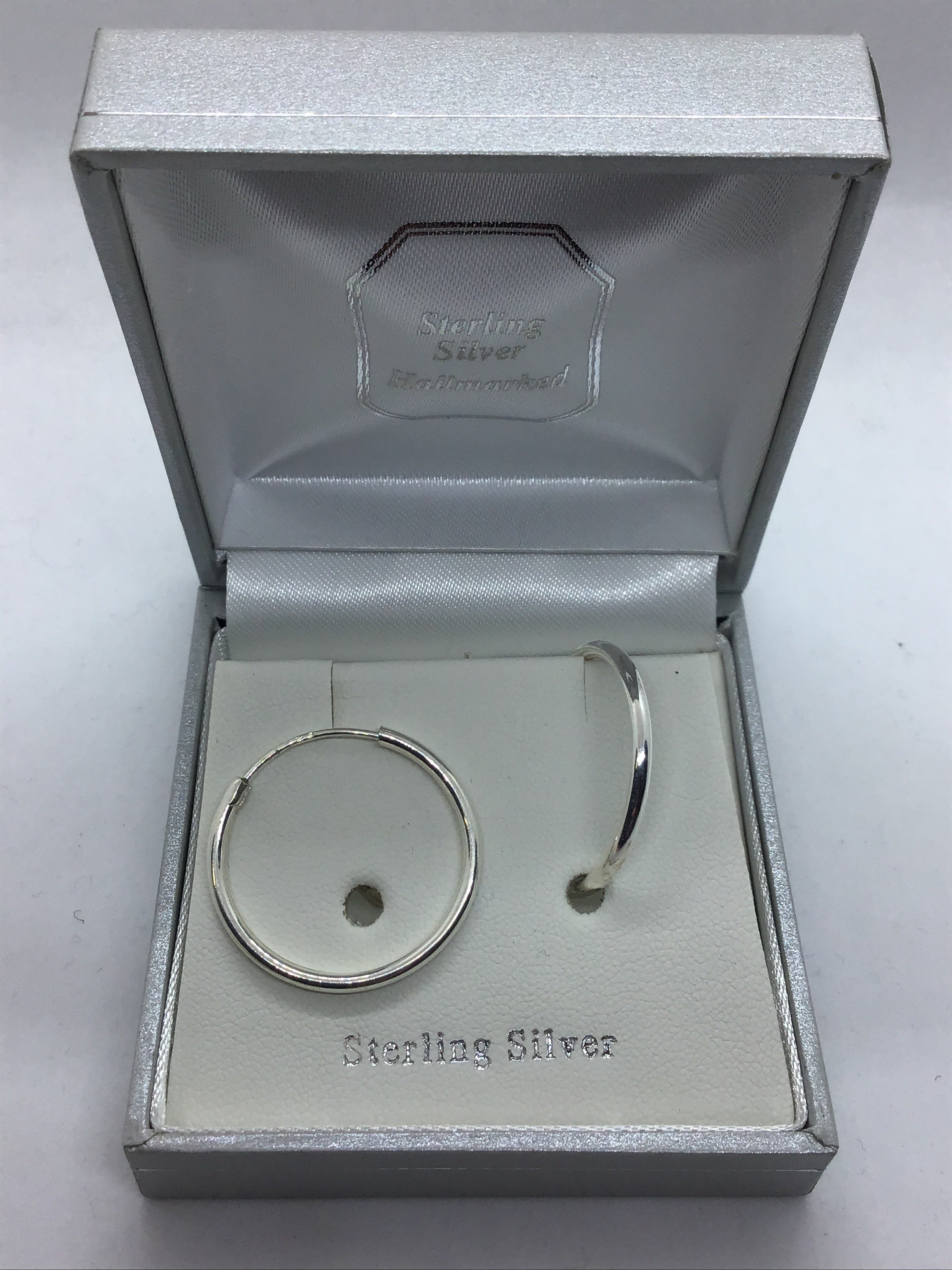 Large Sterling Silver Hoops