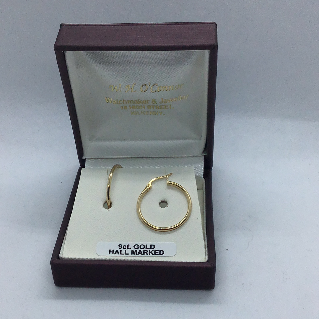 9ct Gold Creole Hoop Earrings