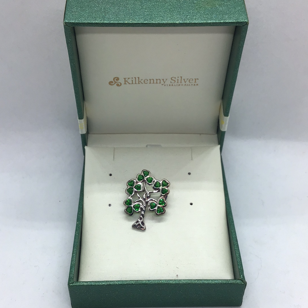 Kilkenny Silver Shamrock Brooch