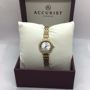 Ladies Gold Plated Bracelet Accurist Watch