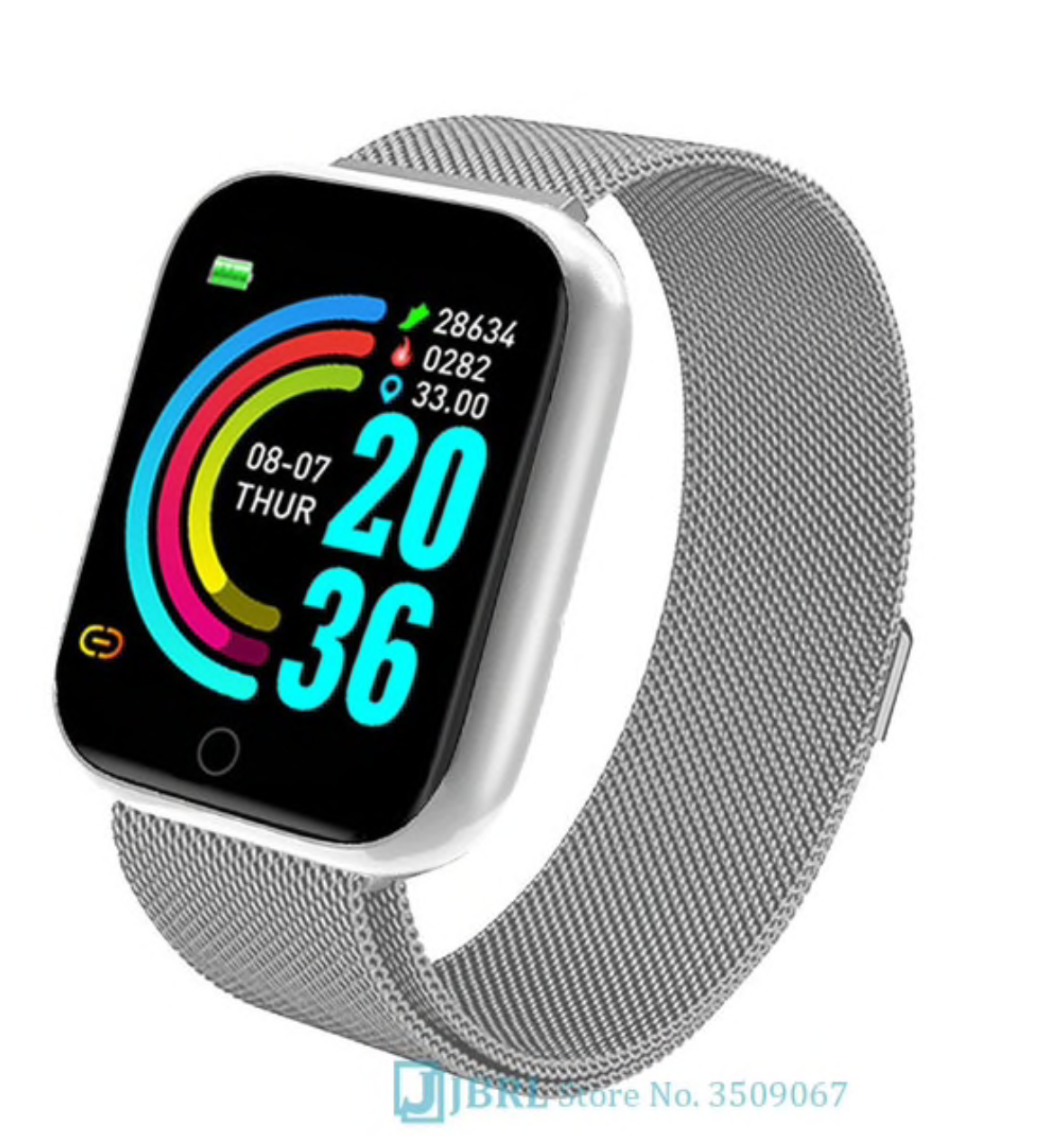 Smart Life- Smart Watch Grey Mesh Bracelet