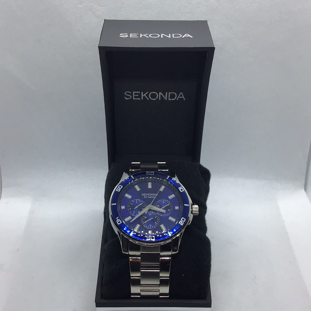 Gents Chrome Bracelet multi Dial Sekonda Watch