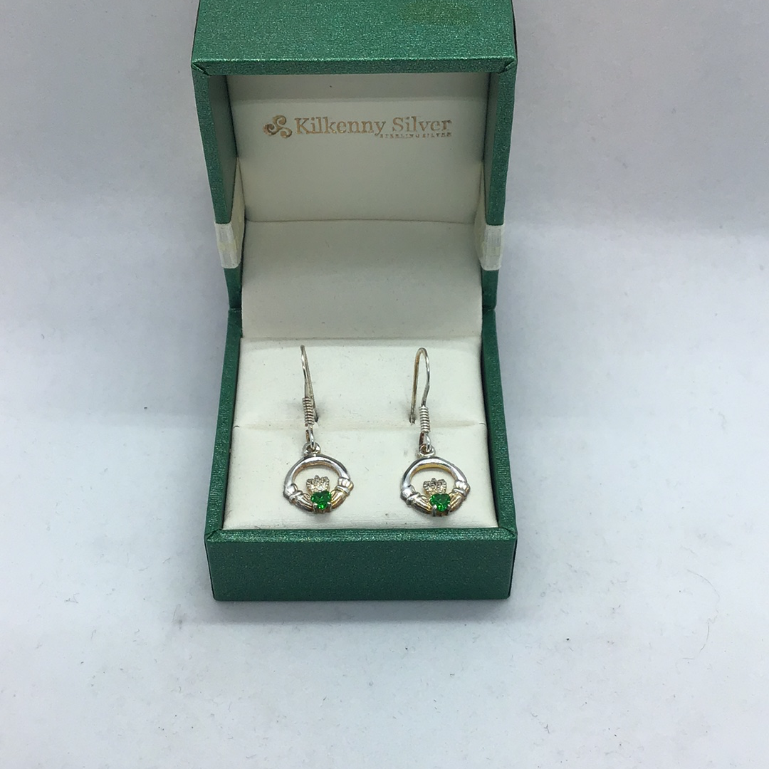 Kilkenny Silver Claddagh drop Earrings