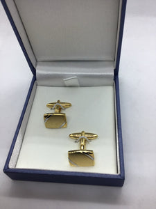 Gents Gold Plated Cuff Links
