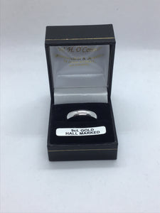 9ct.Gold Gents white Gold Wedding Ring